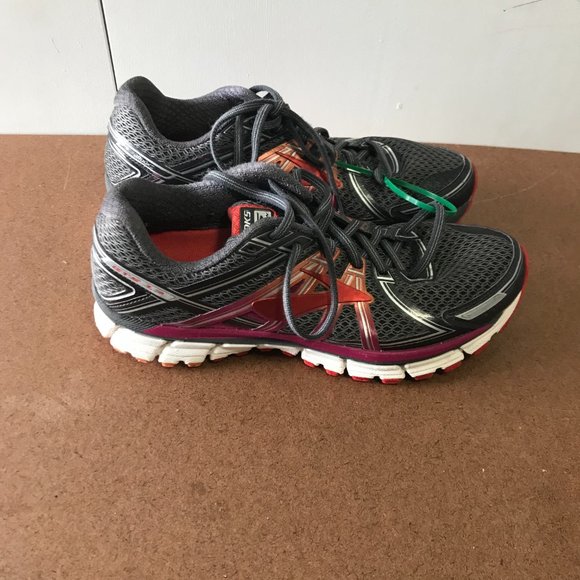 Brooks Adrenaline GTS 17 Men's Size 10 Orange Silver Black Running Shoes 225712 - Picture 4 of 8